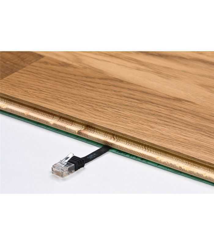 Cablu plat Cat6A UTP 3m 500MHz RJ45 cupru galben Goobay