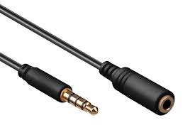 Cablu prelungitor 0.5m Jack 3.5 mm 4 pini mufa tata - Jack 3.5 mm 4 pini mama Goobay