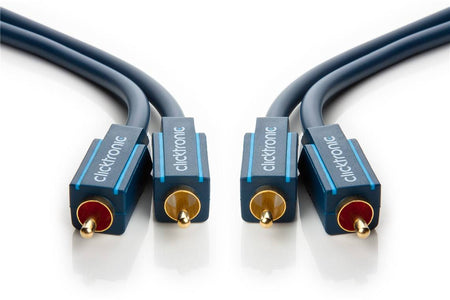 Cablu Profesional RCA mufa x2 din ambele parti 0.5m OFC Placare aurit CLICKTRONIC 70376
