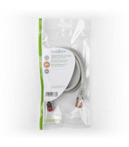 Cablu SFTP CAT6 1m RJ45 tata - RJ45 tata gri Nedis