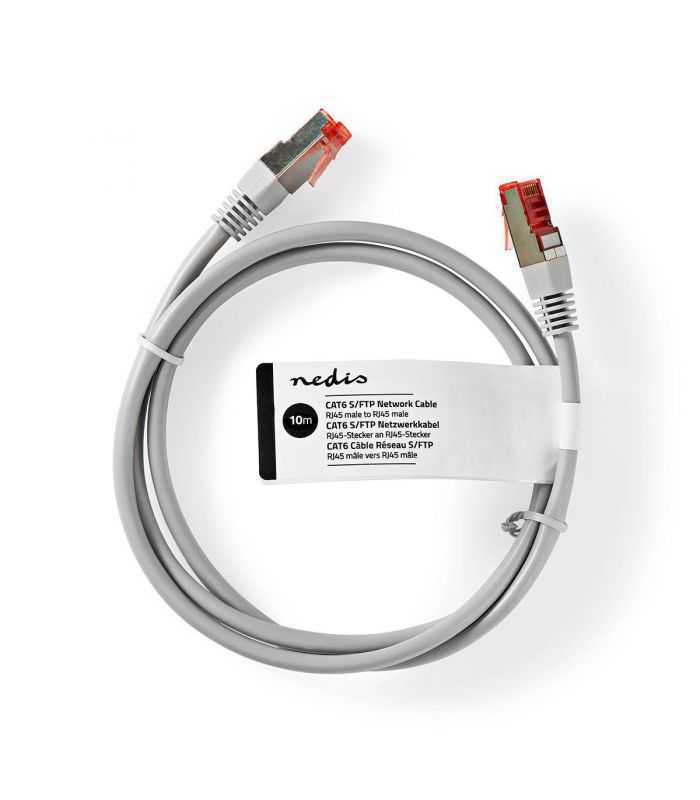 Cablu SFTP Nedis Cat6 patch cord 10m gri
