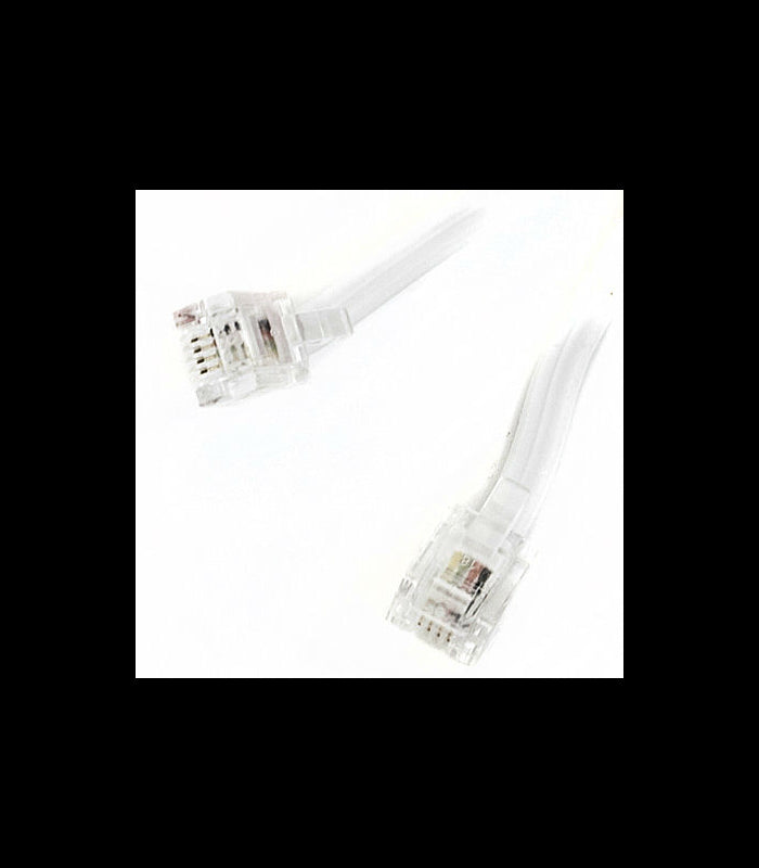 Cablu telefon extensie RJ11 4m alb