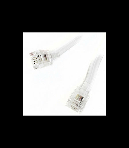 Cablu telefon extensie RJ11 4m alb
