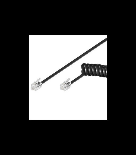 Cablu telefonic receptor spiralat 4m RJ10 4P4C Goobay
