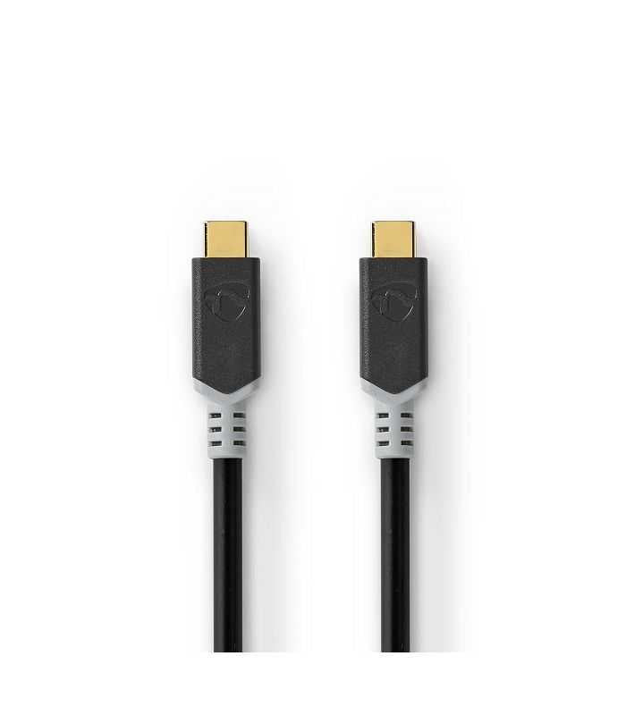 Cablu USB 3.2 Gen 2x2 type C tata-tata 1m 100W 5A 20Gbps antracit Nedis