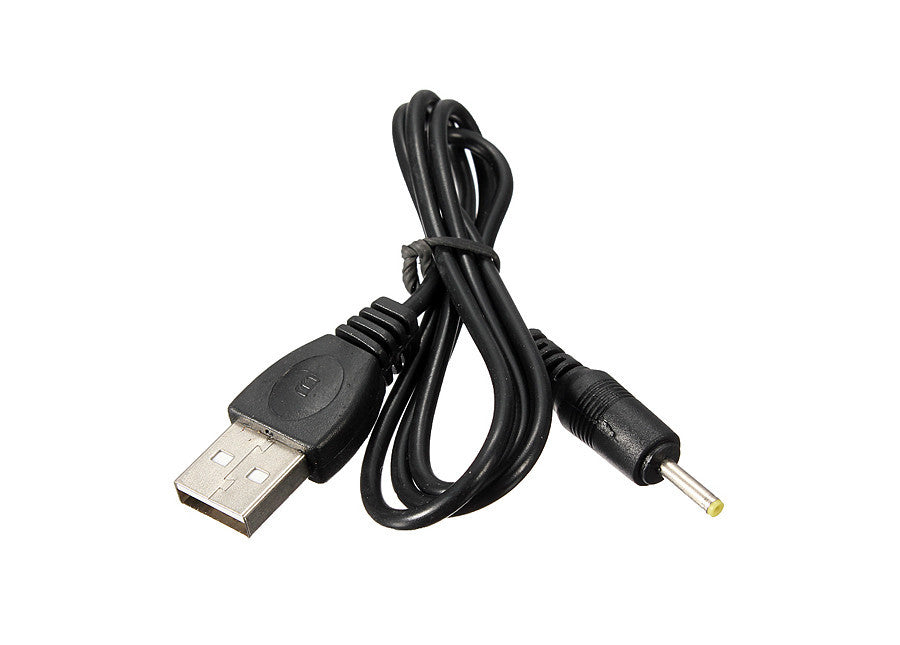 Cablu USB A mufa - DC 2.5/0.7 mufa drept negru 0.8m 5-50°C AKYGA AK-DC-02