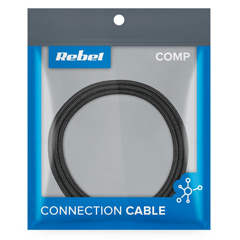 Cablu USB MAGNETIC 3in1 USB Type C LIGHTNING micro USB 1m negru REBEL