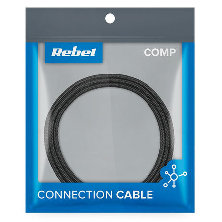 Cablu USB MAGNETIC 3in1 USB Type C LIGHTNING micro USB 1m negru REBEL