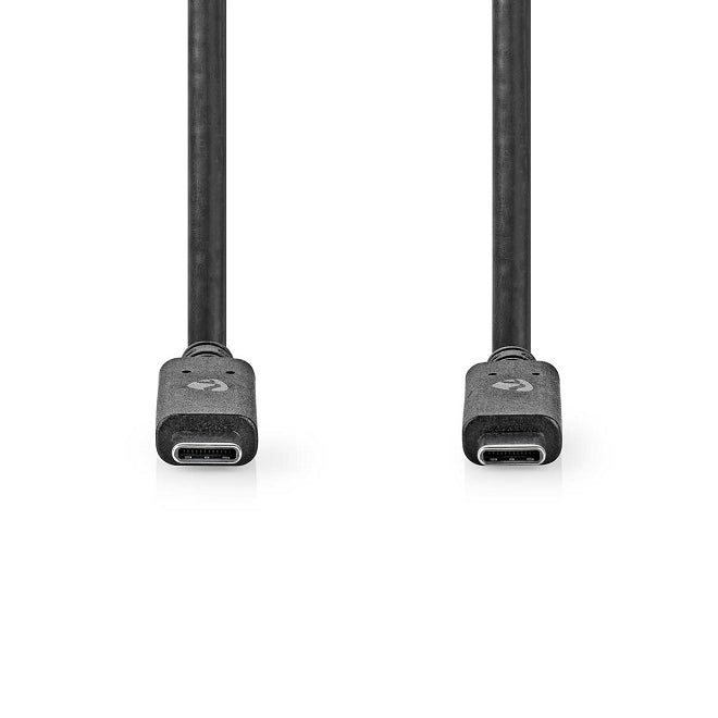 Cablu USB TYPE C tata - USB TYPE C tata 1m 100W 10Gbps 3.2 Gen 2 negru Nedis