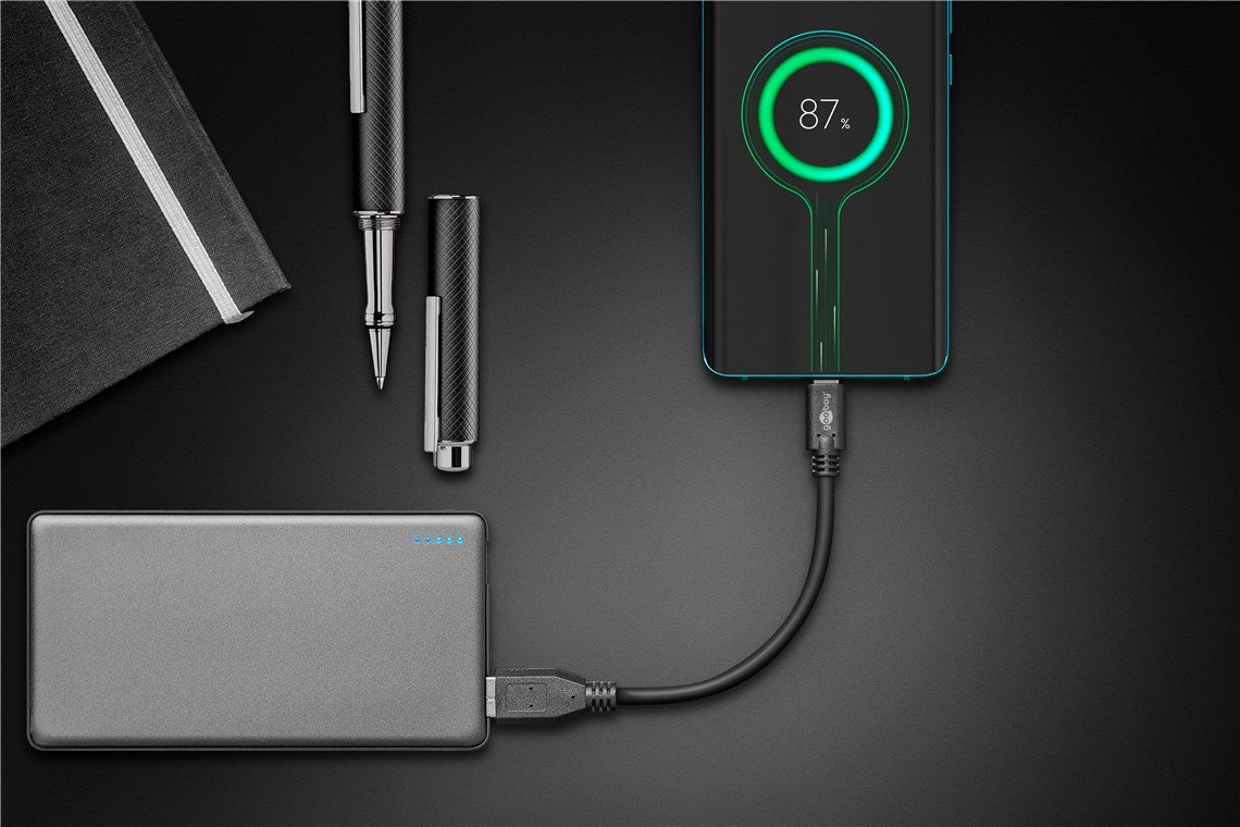 Cablu USB TYPE C - USB A 3.0 15cm sincronizare incarcare Super Speed 5Gbit/s cupru Goobay