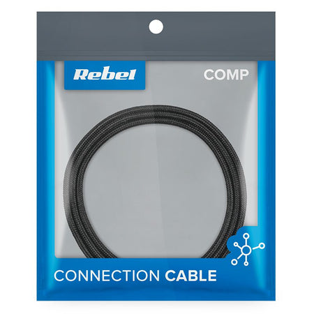 Cablu USB - USB Type C 2m negru REBEL