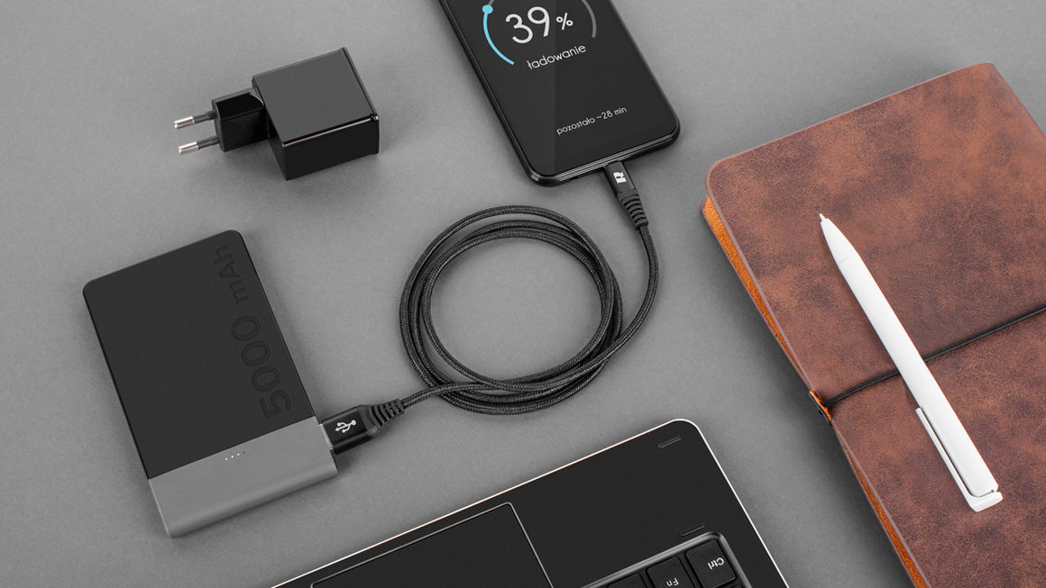 Cablu USB - USB Type C REBEL 100cm negru 1m