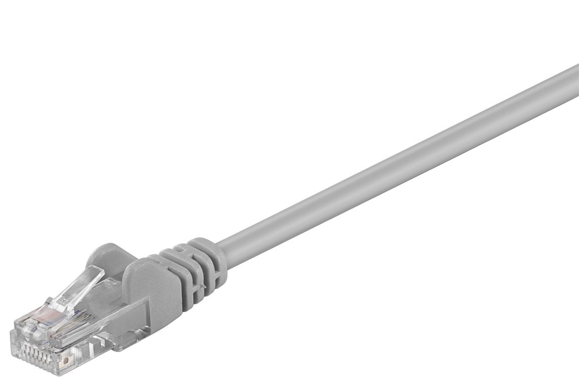 Cablu UTP 2m patchcord retea CCA CAT5e 2x RJ45 neecranat gri
