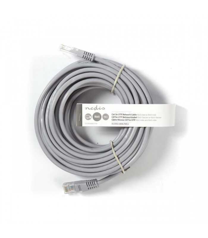 Cablu UTP Nedis CAT5e mufat 10m patch cord gri