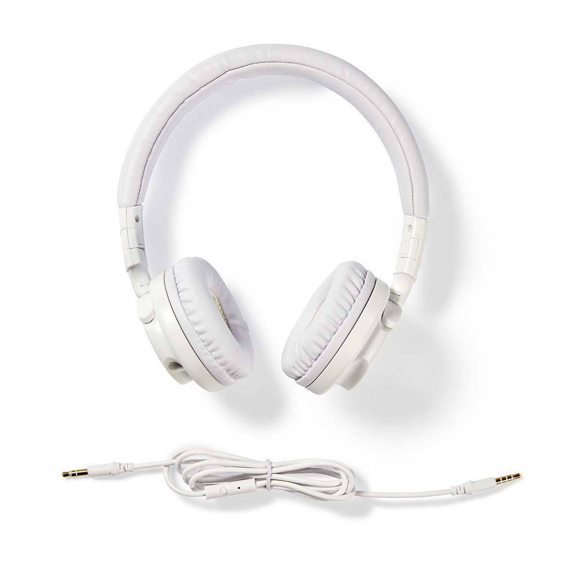Casti multimedia cu microfon 1.2m alb NEDIS