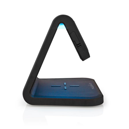 Ceas cu alarma Nedis incarcator wireless Qi lumina multicolora negru