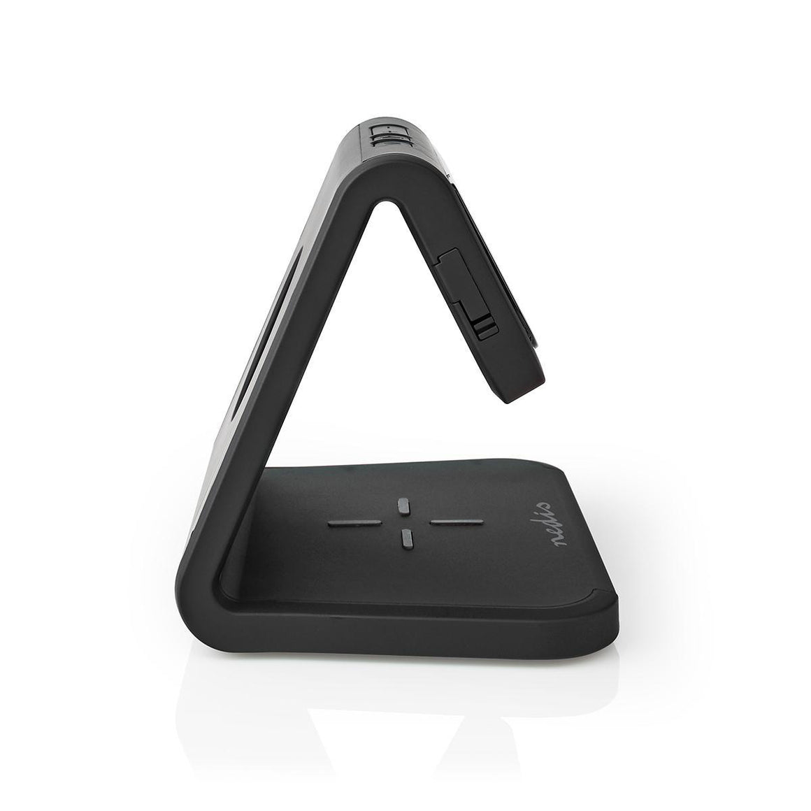 Ceas cu alarma Nedis incarcator wireless Qi lumina multicolora negru