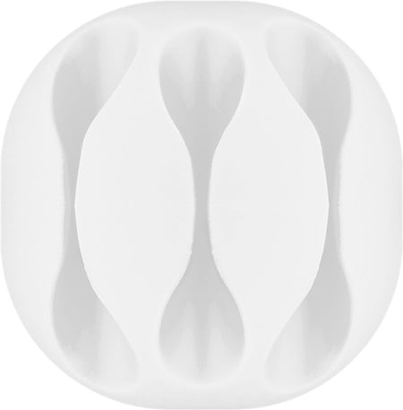 Cleme pentru gestionarea cablurilor cu 3 sloturi Goobay set 4buc alb