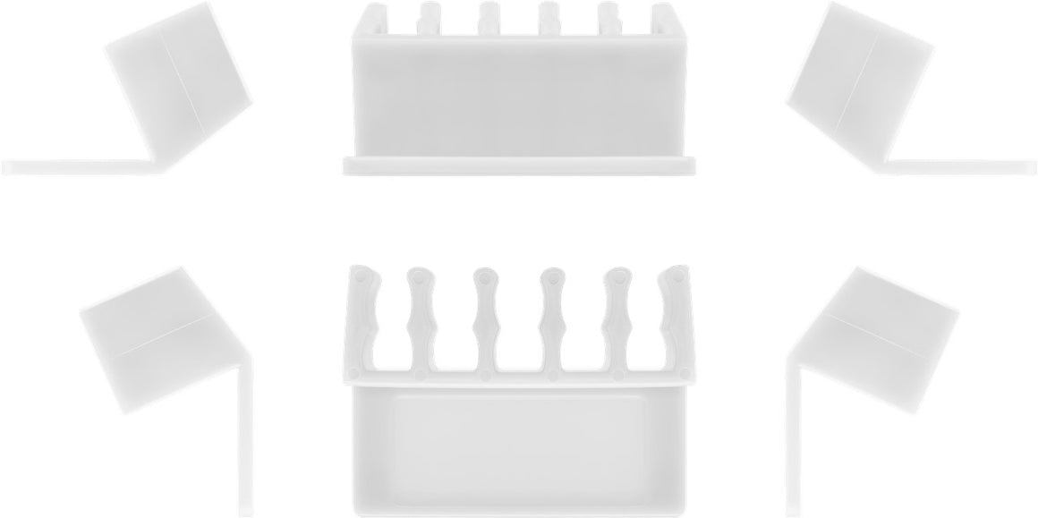 Cleme pentru gestionarea cablurilor cu 5 sloturi Goobay set 2buc alb