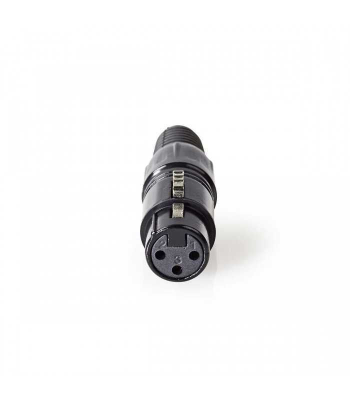Conector XLR 3-Pin mama negru Nedis