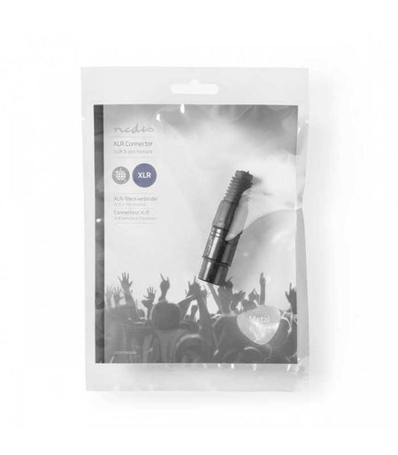 Conector XLR 3-Pin mama negru Nedis