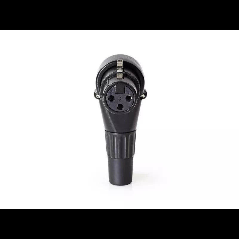 Conector XLR 3-pini mama 90 grade negru Nedis COTP15903BK