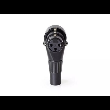 Conector XLR 3-pini mama 90 grade negru Nedis COTP15903BK