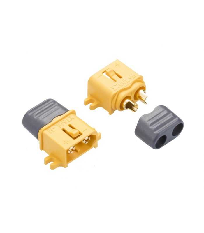 Conector XT60 alimentare DC mufa tata 2pin lipire galbena AMASS XT60L-M