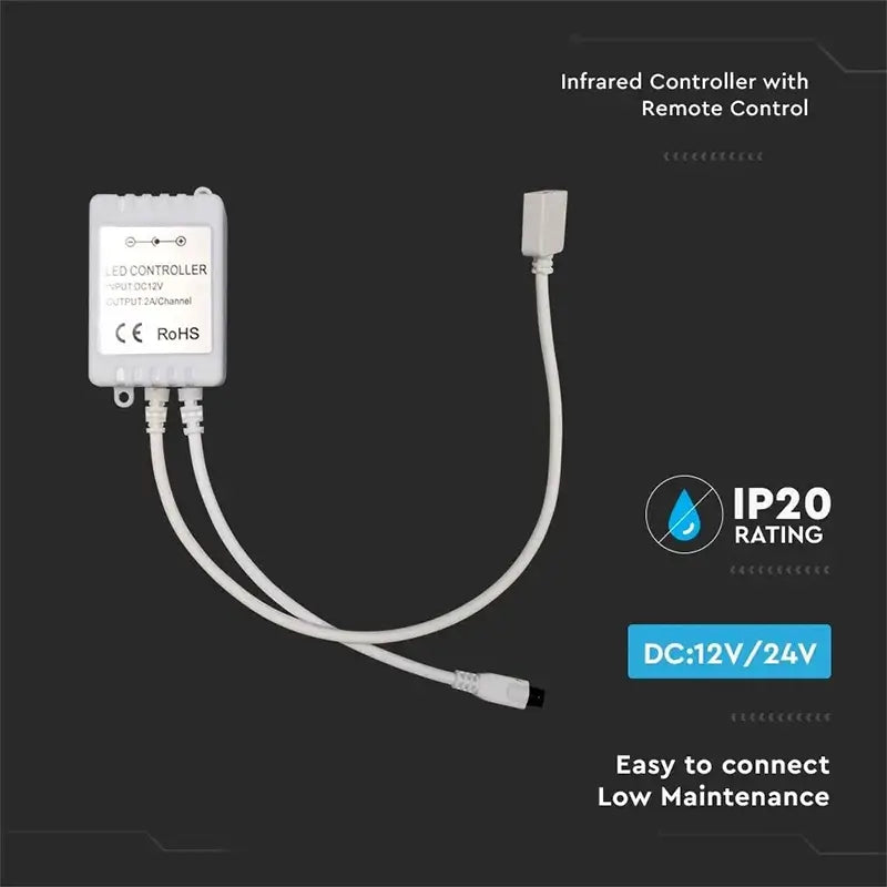 Controller banda LED RGB+W 26 butoane 12/24V 10A V-tac SKU-2899