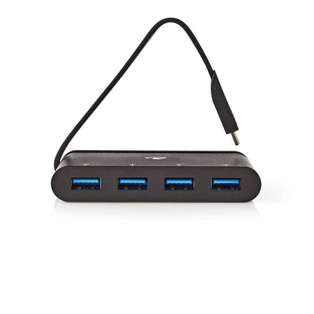 Hub Computer USB Type C - 4x USB 3.0 negru Nedis