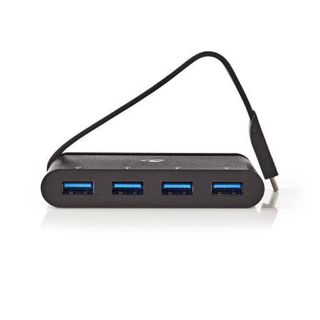 Hub Computer USB Type C - 4x USB 3.0 negru Nedis