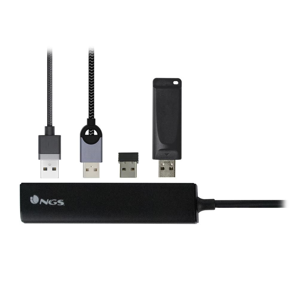 Hub USB type C NGS Wonder Hub4 4 porturi USB 3.0 negru