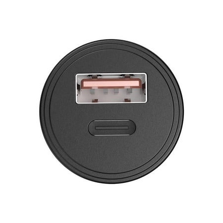 Incarcator auto Choetech TC0006-V2 1x USB type C + 1x USB-A 30W QC 3.0 Power Delivery negru