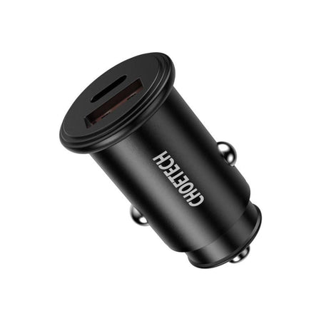 Incarcator auto Choetech TC0006-V2 1x USB type C + 1x USB-A 30W QC 3.0 Power Delivery negru