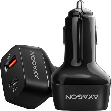 Incarcator masina dual USB QC3.0 5V/3A +USB-C PD 5V/3.6A 38W negru AXAGON PWC-PQ38