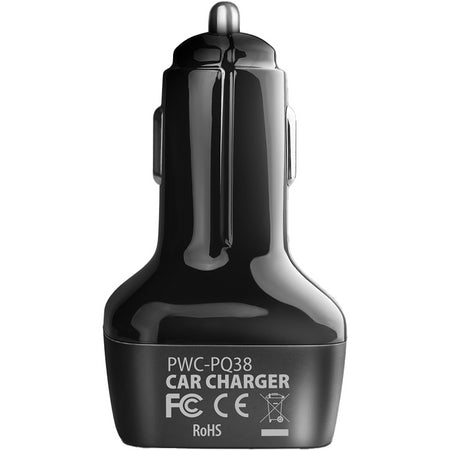 Incarcator masina dual USB QC3.0 5V/3A +USB-C PD 5V/3.6A 38W negru AXAGON PWC-PQ38