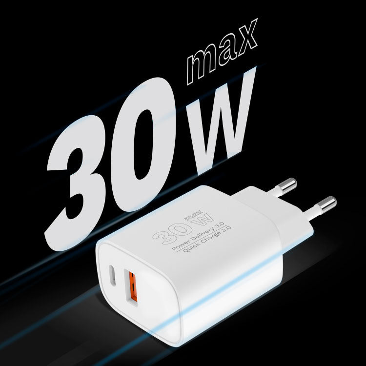 Incarcator rapid de retea USB tip A si USB type C 30W PD 3.0 + QC 3.0 Kruger&Matz KM0855