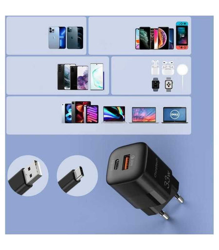 Incarcator retea Choetech PD5006-EU-BK 33W 1x USB TYPE C 1x USB-A