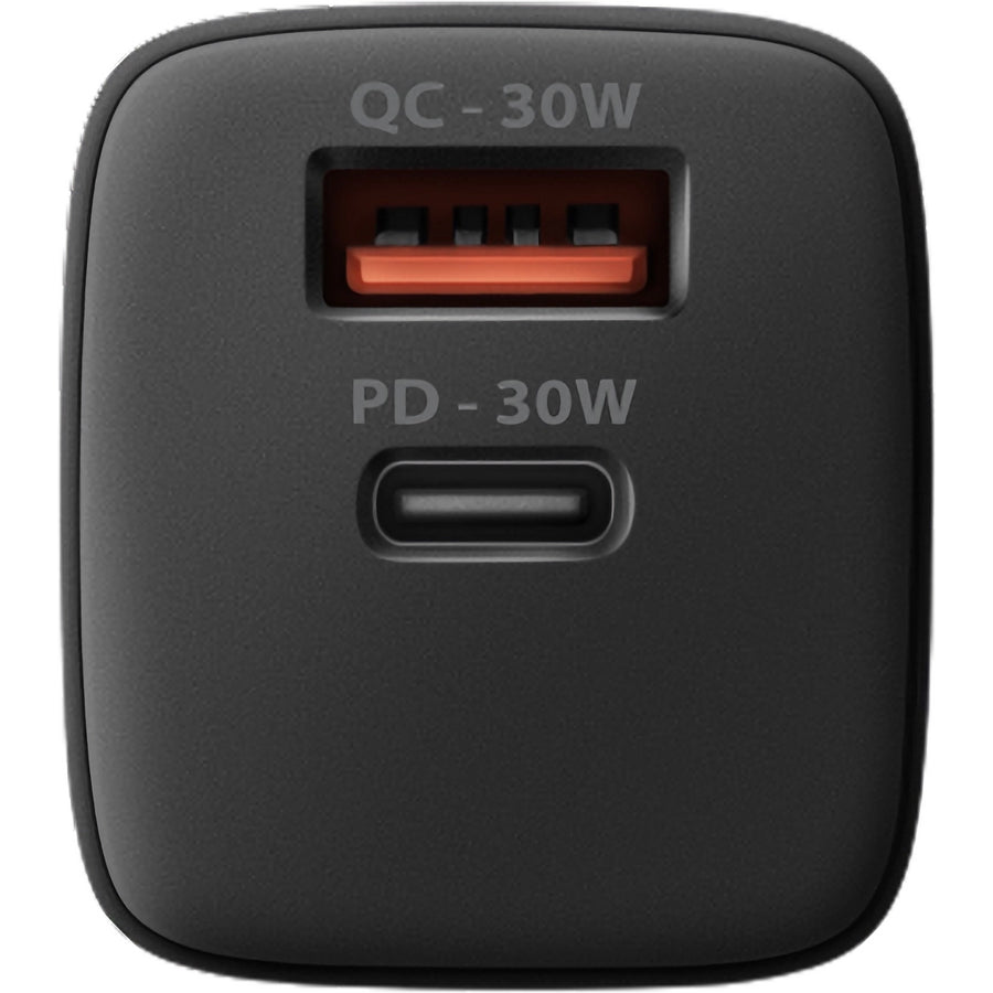 Incarcator retea PD 3.0 QC4+ 1x USB type C + 1x USB-A 30W negru Axagon ACU-PQ30