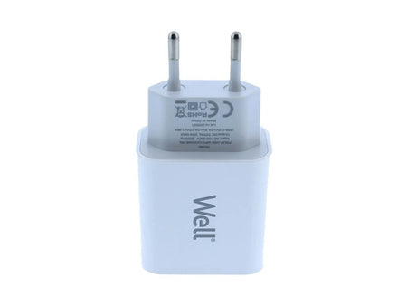 Incarcator retea - USB type C PD 20W alb Well PSUP-USB-WPD12003WE-WL