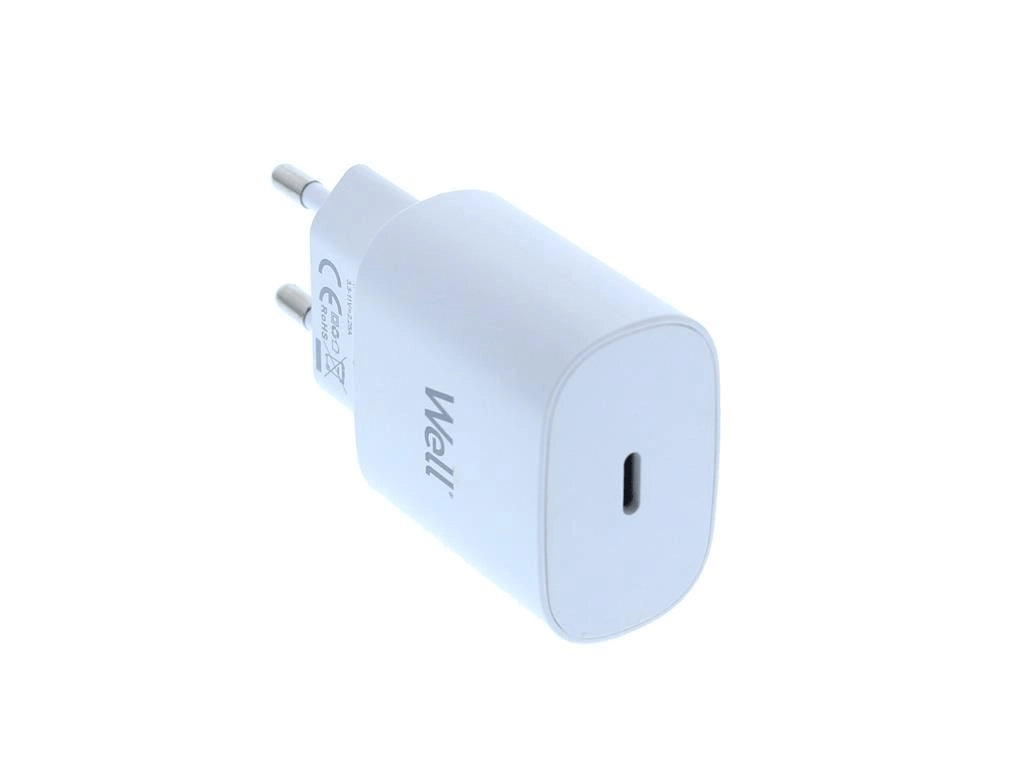 Incarcator retea - USB type C PD 25W PPS alb Well PSUP-USB-WPD2501WE-WL