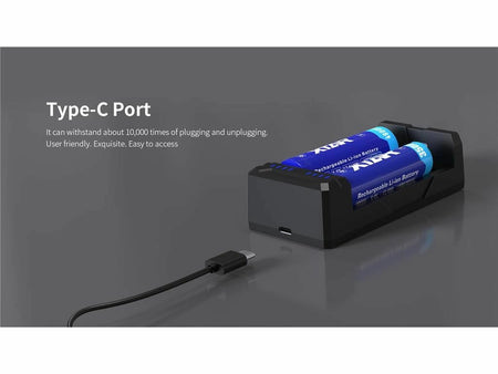 Incarcator universal XTAR FC2 TYPE-C KT Ni-MH Li-ion ultra compact 18650 18700 20700 21700 22650 25500 26650 si AAAA AAA AA SC C