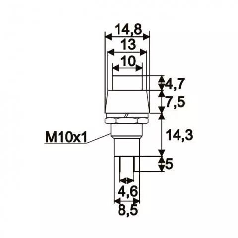Intrerupator buton cu apasare 1 circuit 2A 250V OFF-ON cu retinere negru 09068FK