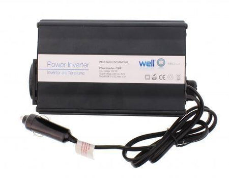 Invertor de tensiune 12V-230V 150W si USB 5V 500mA Well