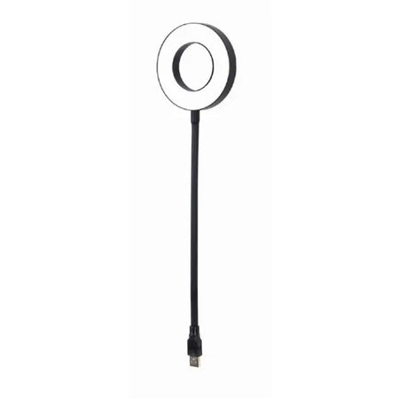 Lampa LED alb rece 6500K 3W 3.5"cu mufa USB 30cm 5V negru GEMBIRD NL-LEDRING-01