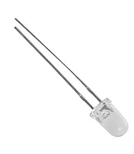 LED 12V 5mm transparent lumina alba rece