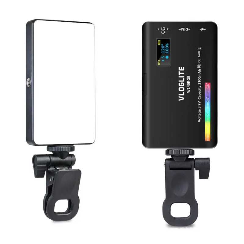 Lumina 140 LED pentru fotografii /selfie /videoclipuri 140 baterie USB 3100mAh 2500-9000K W140 RGB