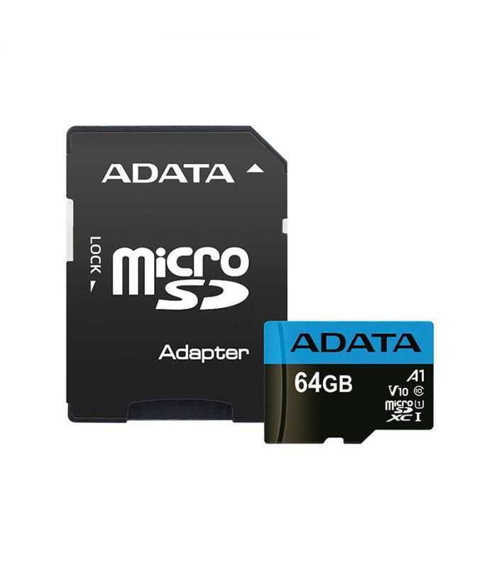 Micro SDXC Clasa 10 64GB ADATA AUSDX64GUICL10A1-RA1