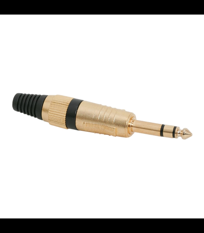 Mufa Jack 6.3 mm stereo tata ranforsata aurita