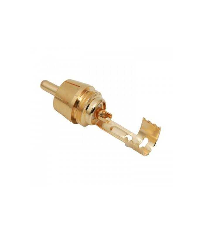 Mufa RCA contact aurit cablu 6mm cu inel rosu